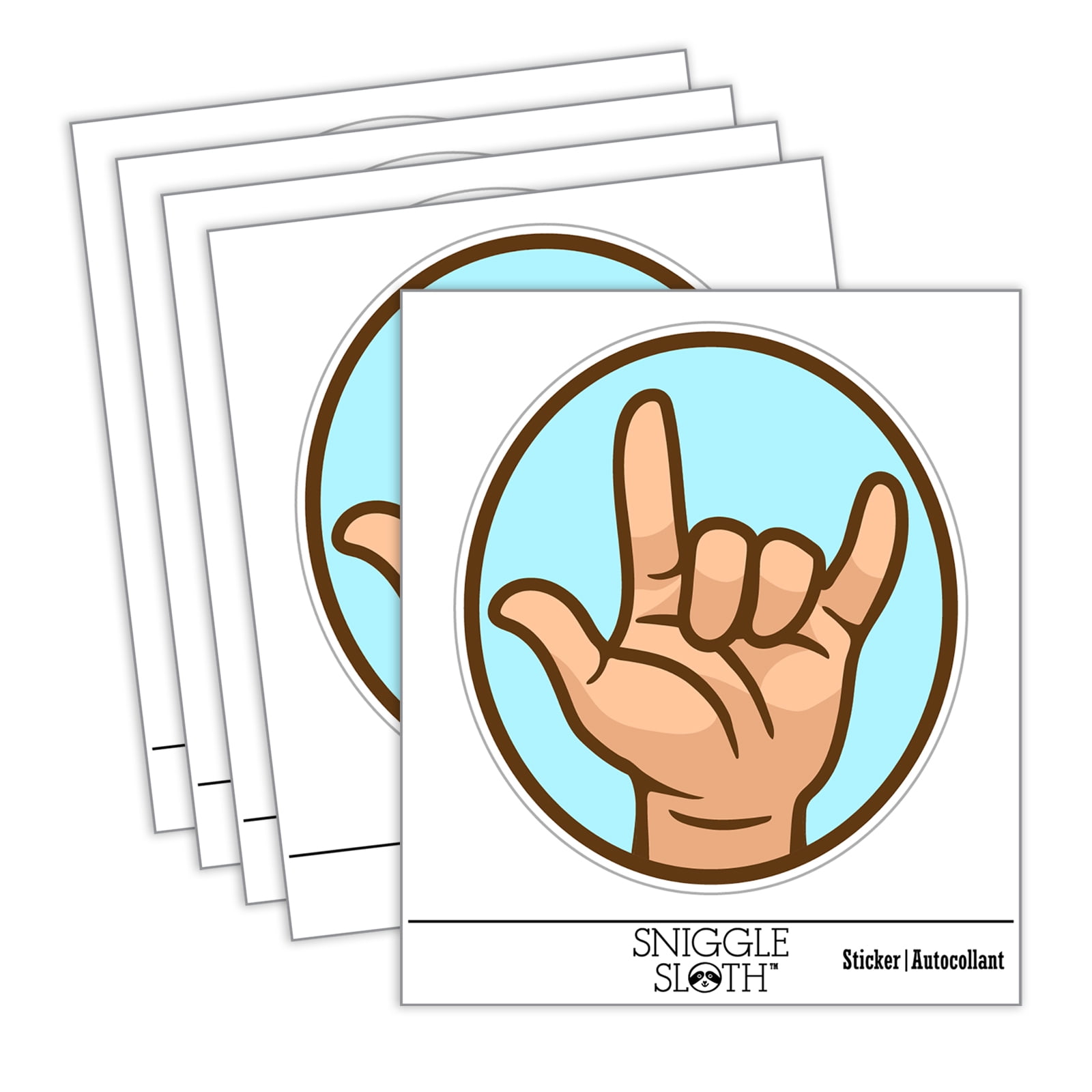 Finger Heart Sign Bumper Sticker - 5 Inch Vinyl Decal For Car, Laptop, Window