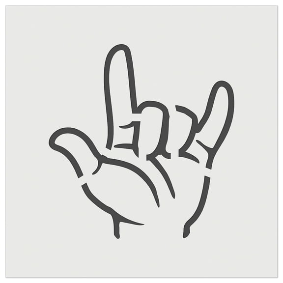 I Love You Hand Sign Language DIY Cookie Wall Craft Stencil - 3.5 Inch