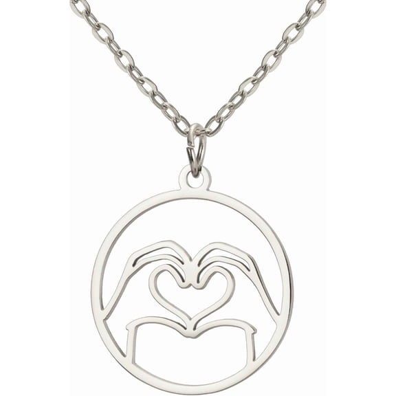 I Love You Hand Sign Language Necklace ASL Hand Sign Charm Pendant ASL American Sign Language Jewelry Interpreter Teacher Gift