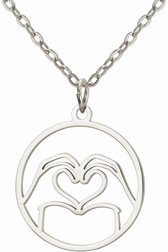 I Love You Hand Sign Language Necklace ASL Hand Sign Charm Pendant ASL American Sign Language Jewelry Interpreter Teacher Gift