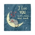 thumbnail image 1 of I Love You Head Scarf, Sleepy Cat Hearts, Head Wrap, 3 Sizes, by Ambesonne, 1 of 2