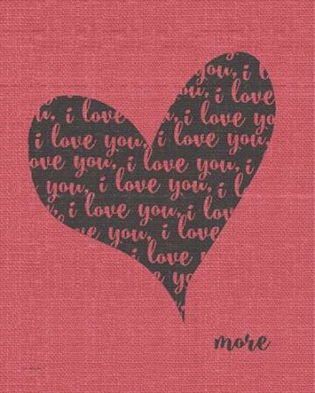 I Love You Heart Canvas Art - Jo Moulton (24 x 30)