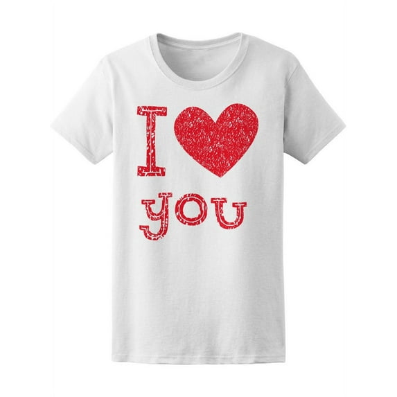 I Love You Heart T-Shirt Women -Image by Shutterstock, Female XX-Large