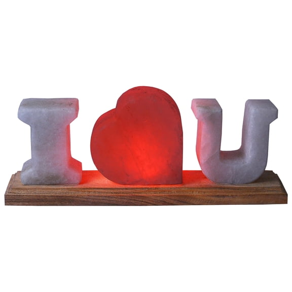 I Love You Himalayan Pink Salt Lamp I Love You Lamp Holiday Gift 100% Hand Crafted Novelty for Holiday Gifts, Thanksgiving Day, Christmas, Wedding, Anniversary, Birthday, Mother's Day