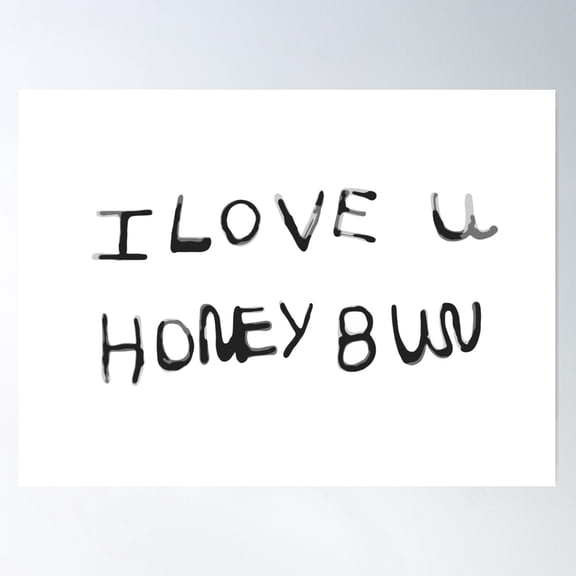 I Love You Honeybun Poster Wall Art, Modern Wall Decor For Living Room Bedroom, 16x24 UNFRAMED