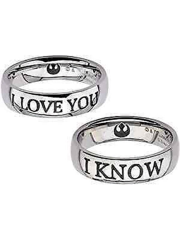 I Love You / I Know Ring Set, Women's Size 7, Men's Size 10