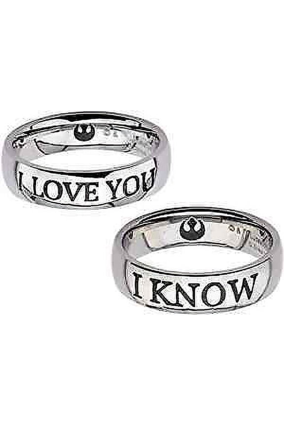 I Love You / I Know Ring Set, Women's Size 7, Men's Size 10