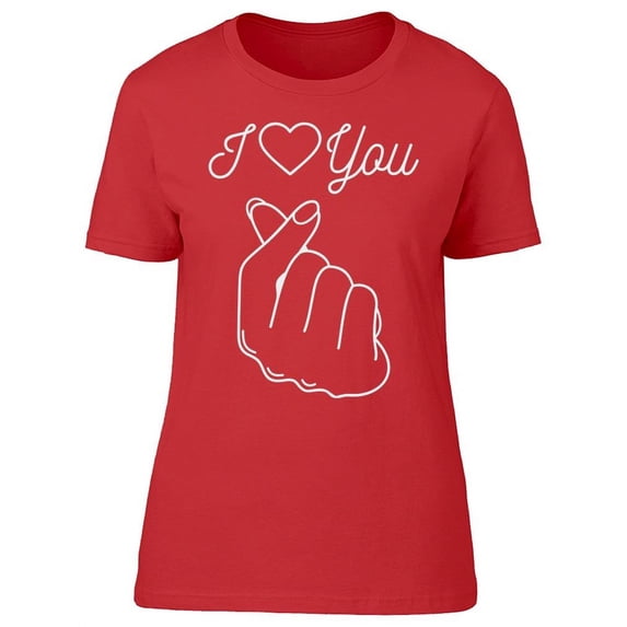 I Love You In Korean Sign T-Shirt Women -Image by Shutterstock, Female x-Large