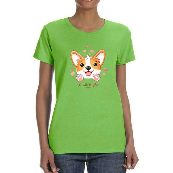 I Love You Kawaii Style T-Shirt Women -Image by Shutterstock, Female 5X-Large