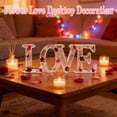 thumbnail image 1 of I Love You Light Up Letter Decoration for Valentine's Day, Illuminated LOVE Word Sign for Anniversary Wedding Party Decor, Romantic Home Shelf Mantel Table Accent and Thoughtful Gift, HAODEJW, 1 of 8