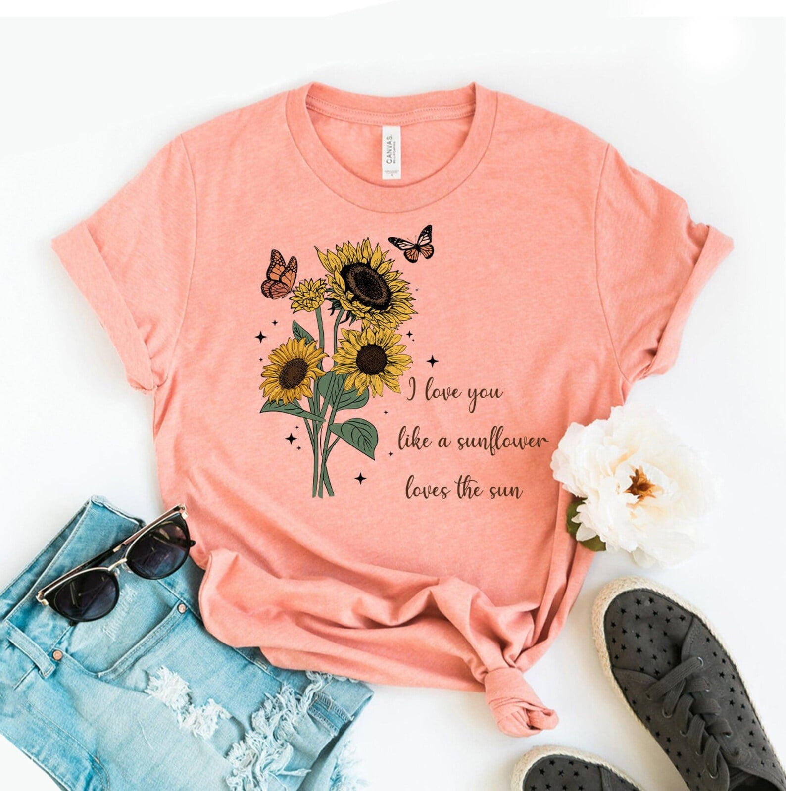 Sunflower Shirt Florist Floral Tshirt Flower Sunshine Gift Sunflower Shirt Florist Floral Tshirt Flower Sunshine Gift