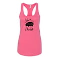 thumbnail image 1 of I Love You Like Bacon & Chocolate Ladies Racerback Tank Top-Hot Pink-xxl, 1 of 4