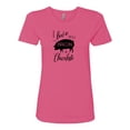 thumbnail image 1 of I Love You Like Bacon & Chocolate Ladies Short Sleeve T-shirt-Hot Pink-xl, 1 of 4