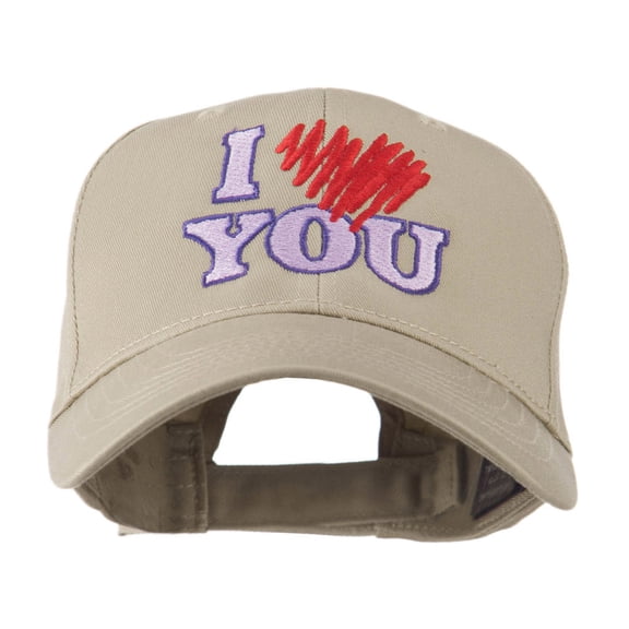 I Love You Logo Embroidered Cap - Khaki OSFM