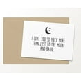 thumbnail image 1 of I Love You to the Moon and Back Greeting Card – Heartfelt Message with Moon & Stars Design – Blank Inside, Envelope Included – Perfect for Anniversaries, Birthdays, or Just Because, 1 of 3
