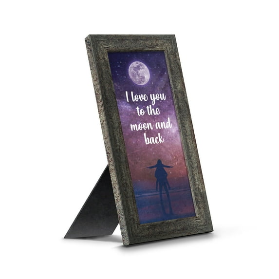 I Love You to the Moon and Back, Love Picture Frame, Fiancé Gifts for Her, Husband and Wife Cute Picture Frames, Couples, Boyfriend and Girlfriend Gifts, 7439BW
