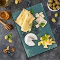 thumbnail image 1 of I Love You More Cutting Board, Vintage Letters and Grunge Look with Romantic Saying Love Affection, Decorative Tempered Glass Cutting and Serving Board, Small Size, Slate Blue Amber, by Ambesonne, 1 of 1