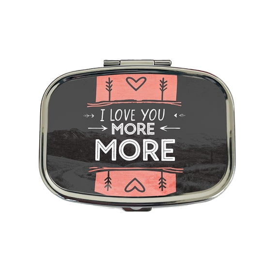 I Love You More Hearts Small Travel Handbag Pill Box Case
