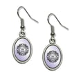 thumbnail image 1 of I Love You More Purple Dangling Drop Oval Earrings, 1 of 1