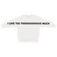 thumbnail image 1 of I Love You This Much Couples Sweatshirts for Men Women Letter Printed Long Sleeve Crewneck Sweatshirts Men Women Creative Hug Design Oversized His and Hers Sweatshirt XL, 1 of 5
