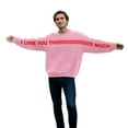 thumbnail image 1 of I Love You This Much Matching Sweatshirts for Men Women Couples Letter Printed Long Sleeve Adult Crewneck Sweatshirt Creative Casual Oversized Valentine'S Day Sweatshirt M, 1 of 5