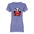 thumbnail image 1 of I Love You Panda Shaped T-Shirt Women -Image by Shutterstock, Female Medium, 1 of 2