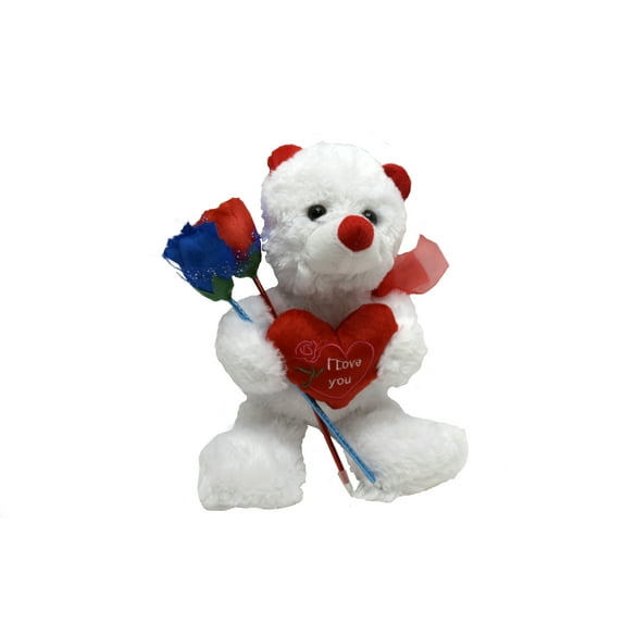I Love You Plush Teddy Bear with 14.5 Inch Tall with Two Rose Ink Pen, TOY-PLUSH-VJ333