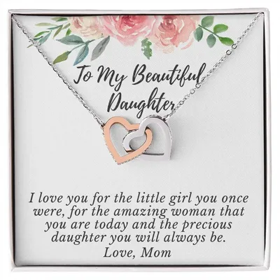 I Love You For The Precious Daughter You Will Always Be Necklace, A ...