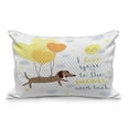 thumbnail image 1 of I Love You Quilted Pillowcover, Dog Balloons and Hearts Sun Clouds Puppy Best Friends, Standard King Size Accent Pillow Cover for Bedroom, 36" x 20", Blue Grey Yellow Cocoa, by Ambesonne, 1 of 1