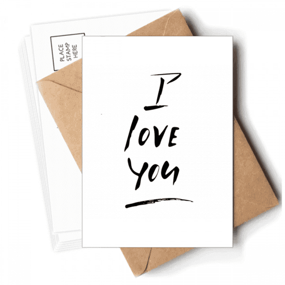 I Love You Quote Handwrite Style Postcards Envelopes Blank Note Cards Mailing