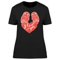 thumbnail image 1 of I Love You Red Owls T-Shirt Women -Image by Shutterstock, Female Large, 1 of 2