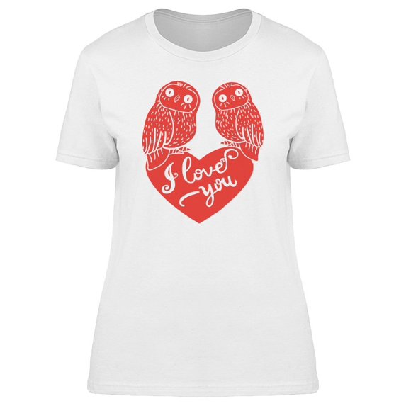 I Love You Red Owls Tee Women's -Image by Shutterstock