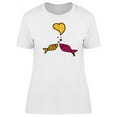 thumbnail image 1 of I Love You Small Fishes T-Shirt Women -Image by Shutterstock, Female Large, 1 of 2