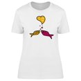 thumbnail image 1 of I Love You Small Fishes T-Shirt Women -Image by Shutterstock, Female Small, 1 of 2