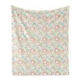 thumbnail image 1 of I Love You Soft Flannel Fleece Throw Blanket, Colorful Romantic Scribble Heart Butterflies Abstract Childish Design, Cozy Plush for Indoor and Outdoor Use, 50" x 60", Multicolor, by Ambesonne, 1 of 5