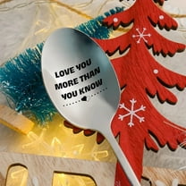 I Love You More Spoon Gifts for Him Her Anniversary Christmas Gift for Boyfriend Girlfriend Romantic Birthday Gifts for Wife Husband Couples 7.6 Inch Coffee Spoon
