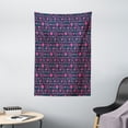 thumbnail image 1 of I Love You Tapestry, Romance Pattern with Heart Forms and Love Quote Valentines Couples Theme, Wall Hanging for Bedroom Living Room Dorm Decor, 40W X 60L Inches, Magenta Dark Grey, by Ambesonne, 1 of 2