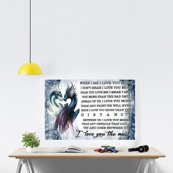 I Love You The Most Poster dragon poster 24 x 36 Inch Poster