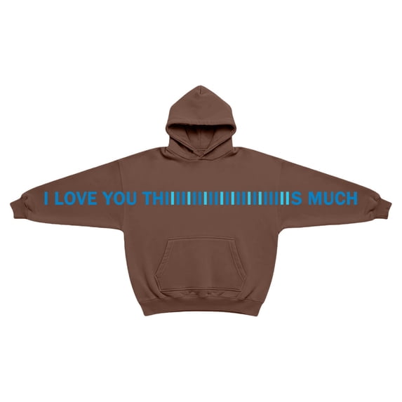 I Love You This Much Boys Hoodie Long Sleeve Lightweight Pullover Loose Sweatshirt Funny Hug Design Oversized Kids Clothes Boys Size 3-4 Years