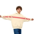 thumbnail image 1 of I Love You This Much Boys Hoodies Long Sleeve Hooded Sweatshirt Top Creative Hug Design Oversized Kids Clothes Girls Size 13-14 Years, 1 of 6