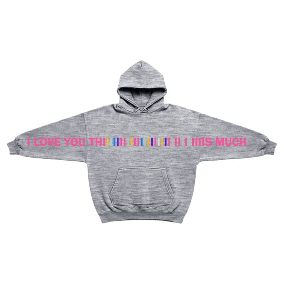 I Love You This Much Couples Hoodies for Men Women Pullover Sweatshirt Long Sleeve Creative Casual Oversized Cute Couple Hoodies M