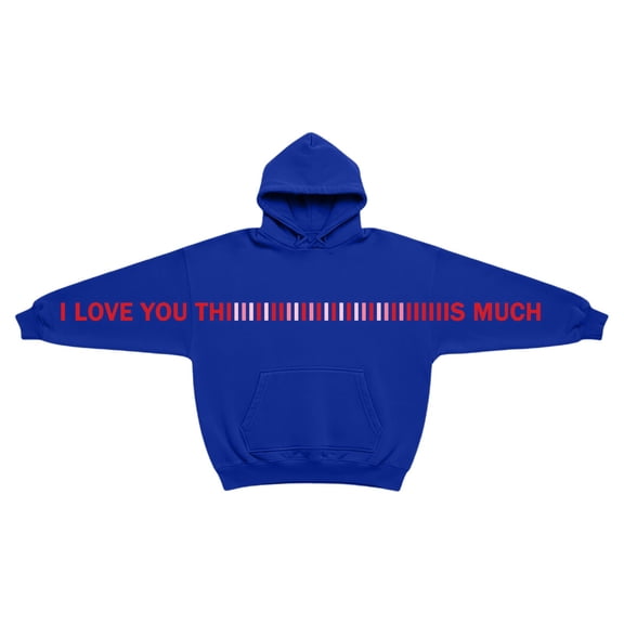 I Love You This Much Couples Hoodies for Men Women Pullover with Hood Long Sleeve Hug Fit Oversized Valentine'S Day Sweatshirt XXXL