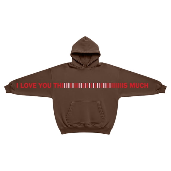 I Love You This Much Couples Hoodies for Men Womens Pullover Sweatshirt Long Sleeve Funny Hug Design Oversized Cute Couple Hoodies M