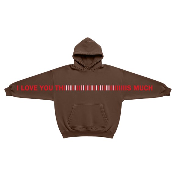 I Love You This Much Couples Hoodies for Men Womens Pullover Sweatshirt Long Sleeve Funny Hug Design Oversized Cute Couple Hoodies M