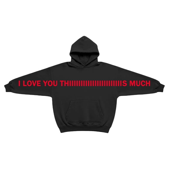 I Love You This Much Hoodies for Boys Girls Casual Long Sleeve Hoodie Sweatershirt Pullover Creative Casual Oversized Girls 2-3 Years Clothes