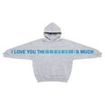 thumbnail image 1 of I Love You This Much Hoodies for Boys Girls Casual Long Sleeve Hoodie Sweatershirt Pullover Hug Fit Oversized 11-12 Years Girl Clothes, 1 of 5