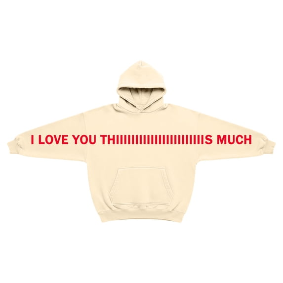 I Love You This Much Hoodies for Girls Boys Long Sleeve Pullover Hoodies Top Funny Hug Design Oversized Toddler Girl Clothes 11-12 Years