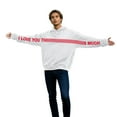 thumbnail image 1 of I Love You This Much Matching Hoodies for Couples Mens Women'S Hoodies Pullover Long Sleeve Hug Fit Oversized His and Hers Hoodies M, 1 of 5