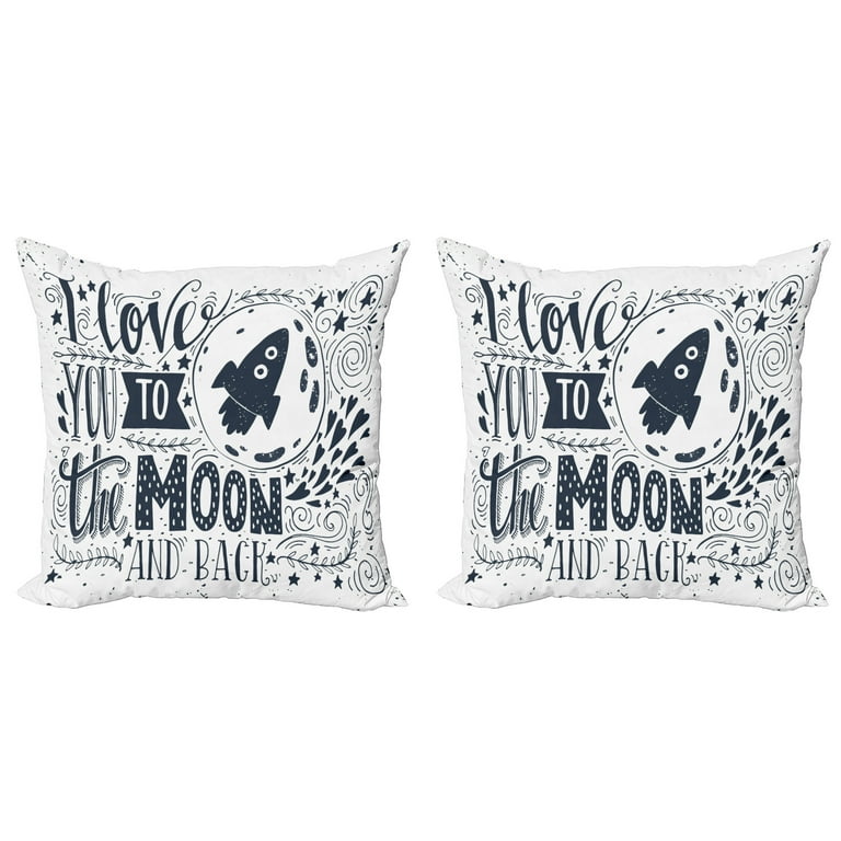 I Love You Throw Pillow Cushion Cover Pack of 2 Celestial Love My