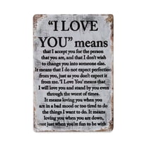 I Love You Tin Sign Vintage Metal Poster Living Room Bar Man Cave Home Wall Art Decor 8x12inch